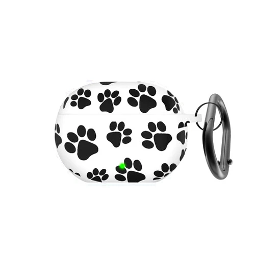 AGAOSH for Beats Studio Buds Case/Beats Studio Buds Plus Case Cover with Keychain,Cute Paw Print Soft Silicone Skin Cover Protective Case for New Beats Studio Buds+ Earbuds Charging Case Paw