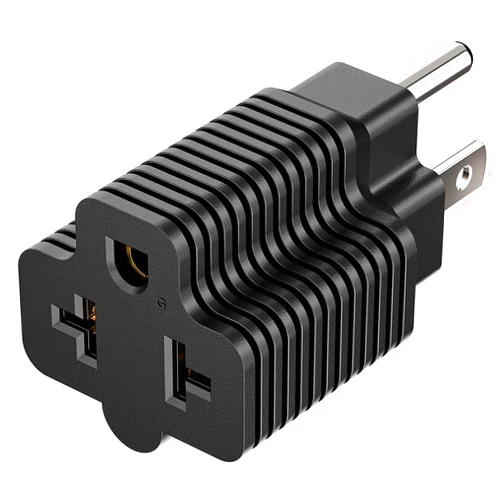 Plugrand [4-in-1] 15 Amp Household AC Plug to 20 Amp T Blade Adapter,5-15P to 5-20R,5-15P to 6-15R,5-15P to 6-20R, 4 in 1 AC Power Adapter,15A 125V to 20A 250V Adapter