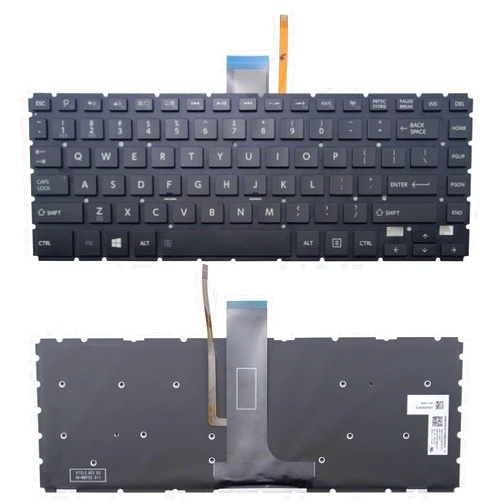 Cuiying Replacement Backlit Keyboard Without Frame for Toshiba Satellite E45W-C E45DW-C E45W-C4200 E45W-C4200X E45W-C4200D, US Layout, Black Color
