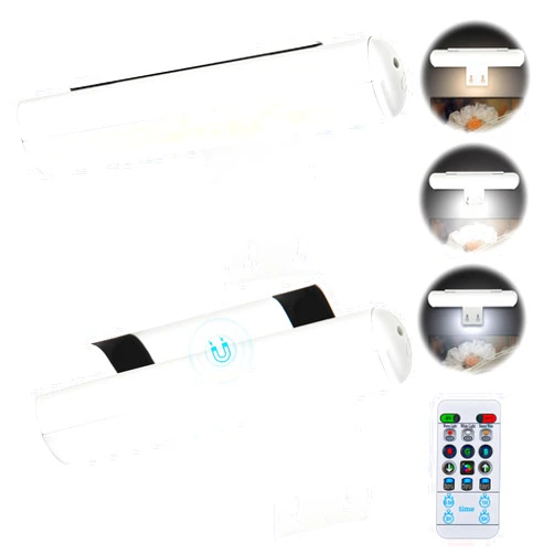 BETMONE 2Pack Picture Light, Battery Operated Picture Light for Wall, Remote Control Art Light with Timer and Dimmable for Wall Paintings, Frames, Portraits, and Dartboard with Metal Body.