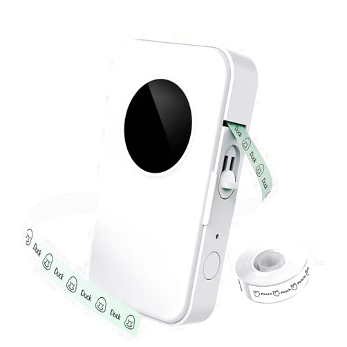 Phomemo Label Maker Machine with Tape, D35 Wireless Bluetooth Labels Maker Portable Mini Label Printer, Easy to Use with Smartphone Small Sticker Labeler Multiple Templates for Home Office organizing