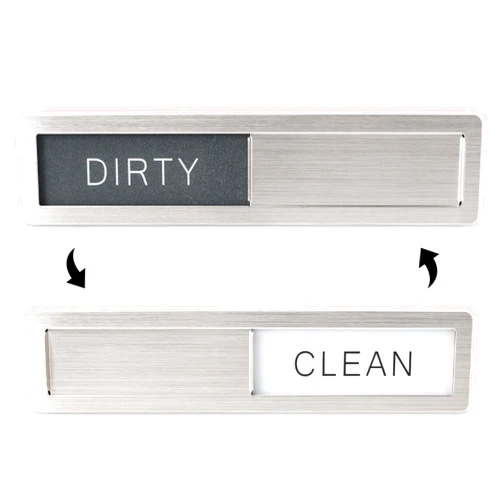 K KitchenTour KitchenTour Dishwasher Magnet Clean Dirty Sign, Premium Stainless Steel Grade 304 Clean Dirty Magnet for Dishwasher, Strong Magnet Non-Scratch Dishwasher Sign Kitchen Decor