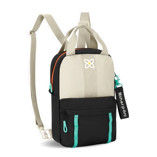 Sherpani Logan, Mini Backpack for Women, Travel Backpack Purse, Nylon Tote Bag for Women, RFID Protection (Bluff)
