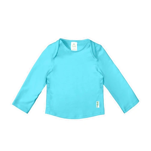 Green Sprouts i play. by green sprouts Baby & Toddler Unisex Baby Long Sleeve Rashguard | All-day UPF 50+ sun protection—wet or dry,Aqua,12mo