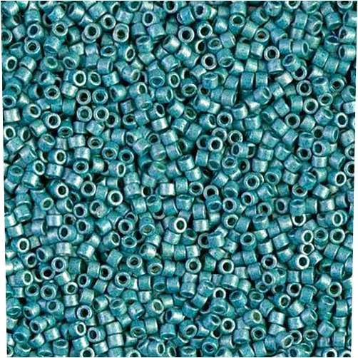 Barrel of Beads Miyuki Delica 11/0 Cylinder Seed Beads - Matte Duracoat Galvanized Sea Foam - DB1847F 5 Grams
