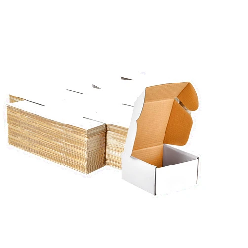 HongCai printing Shipping Boxes Set of 25 for Small Business, Corrugated Cardboard Mailer Boxes for Shipping Mailing and Packing Storaging (White, 4X4X2)