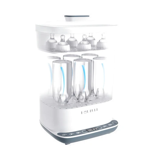 HAUTURE Baby Bottle Sterilizer | Esterilizador de Biberones, 6-in-1 HAUTURE Bottle Sterilizer and Dryer, Electric Steam Bottle Sanitizer for Baby Stuffs, Baby Bottles & Breast Pump Accessories
