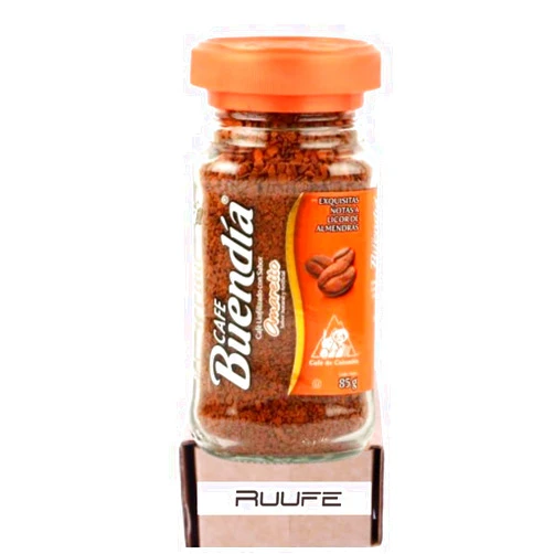 RUUFE Buendia Instant Amaretto Coffee - 100% Colombian (2.9oz each) Cafe Instantaneo Amareto Cafe Colombiano