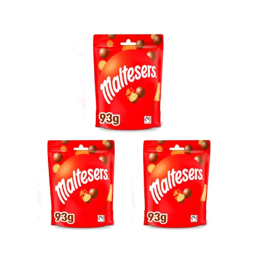 Maltesers Standard Chocolate Pouch 93g (Pack of 3)