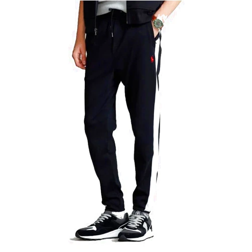 POLO RALPH LAUREN Men's Big & Tall Soft Cotton Interlock Active Jogger Track Pants (3XB, Black)