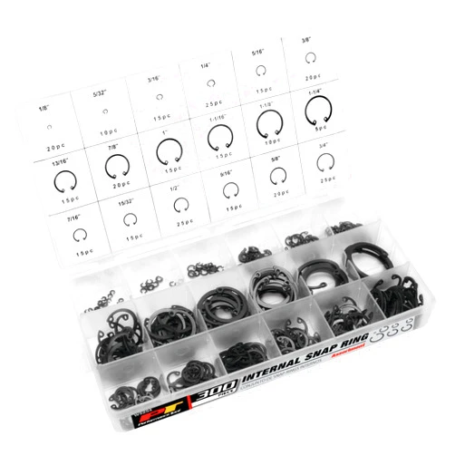 Performance Tool W5254 18-Piece Internal Retaining Ring Assortment Kit - Essential Set for Automotive and Industrial Applications