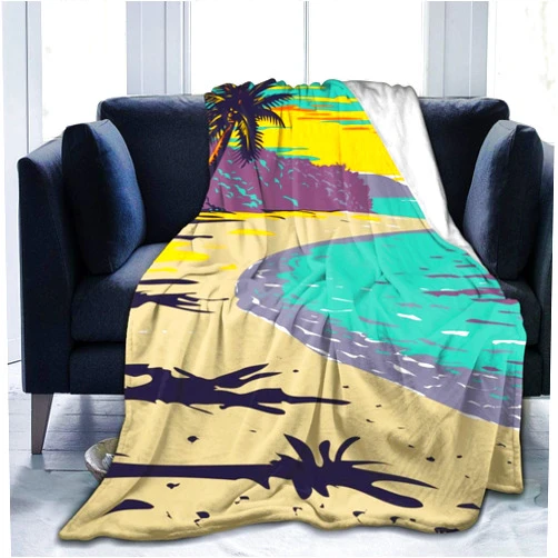 MULIHU Main Bay Beach in The Virgin Islands National Park On The Island of St. John in The Caribbean Sea Throw Blanket 40