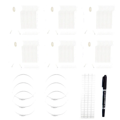 INFNZOLI Embroidery Floss Bobbins, 120Pcs Embroidery Thread Organizer Cross Stitch Supplies Thread Holder Sewing Storage Plastic Cards with Pen and Label and Storage Loop