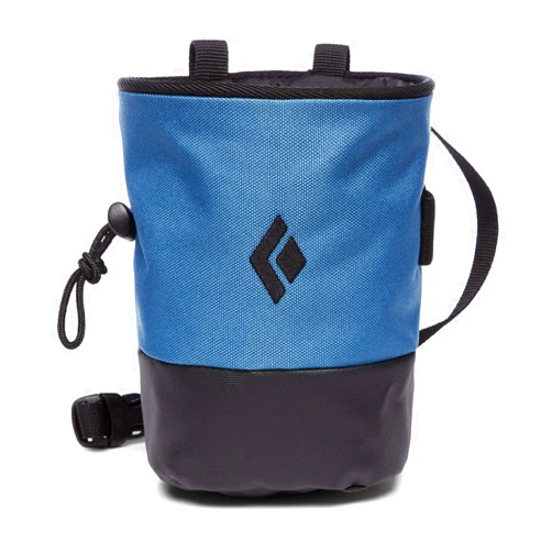 Black Diamond Mojo Zip Chalk Bag with Zippered Pocket for Rock Climbing and Gym Sports
