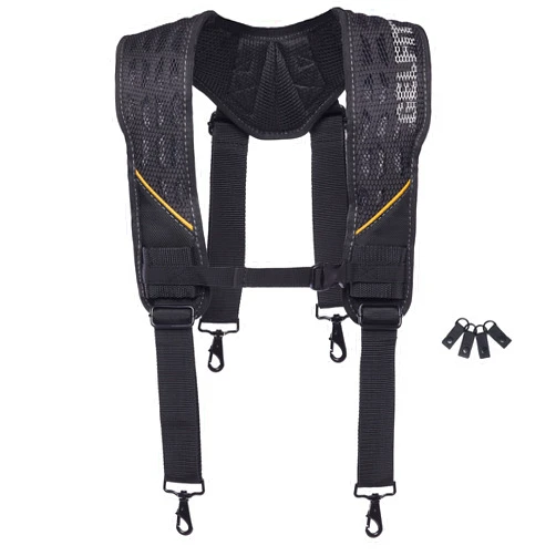ToughBuilt - GelFit Suspenders for Tool Belt- Even Weight Distribution, Comfortable, Durable - (TB-CT-51G)