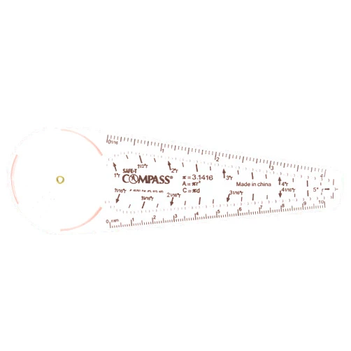Learning Resources SAFE-T Compass, Orange, Blister Card, Classroom Safety Compass, Geometric Tracer