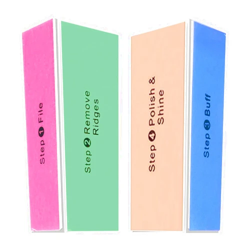 SKYPIA 2 Packs 4 Way Nail Buffer Block Nail Files and Buffers, Smooth & Buff & Shine Professional Nail Files (2 Counts)
