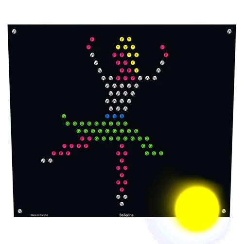 IllumiPeg Little Miss Refill templates for Basic Fun Lite Brite Ultimate Classic (10 Sheets, 7x8)