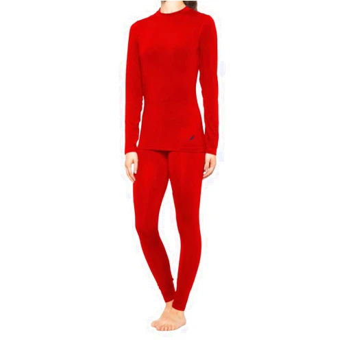 Nautica Women's Long Sleeve Long Johns Thermal Underwear Base Layer Set
