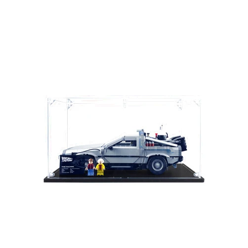 SONGLECTION Acrylic Display Case Compatible for LEGO Back to The Future Time Machine #10300 (2nd&3rd models ONLY), Dustproof Display Case(Case Only) (Lego sets are NOT included)