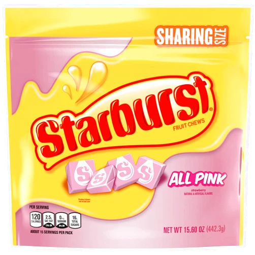 Starburst All Pink Fruit Chews Candy Bag, 15.60 Oz