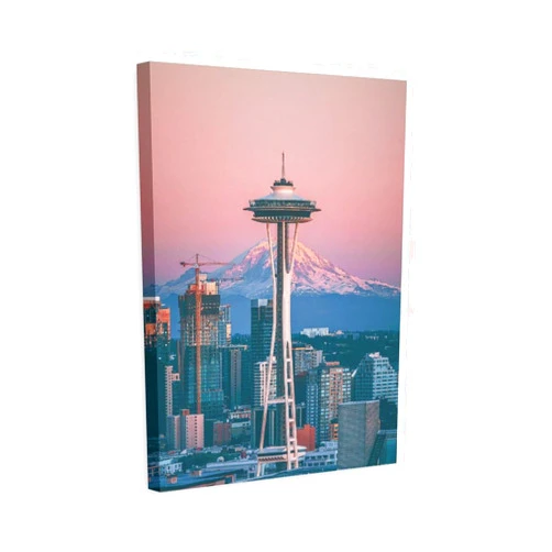 KAJAME Seattle Space Needle City Exquisite Wall Art Wall Decoration Painting Housewarming Gift Suitable for Living Room Office Washroom Bathroom Bedroom Toilet Kitchen And Other Decorations24x36inchs(60x90cm
