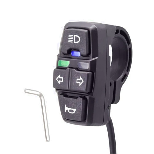TYDNQH Motorcycle Head Light Turn Switch, Motorcycle Headlights Horn Turn ON/Off Control Switches, 3-in-1 Light Horn Turn Switch Signal Button Set for Scooter Electric Bike