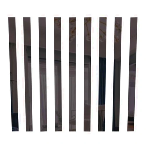 Bullpiano Hankyky 10Pcs/Set Striped Design Mirror Wall Stickers Self Adhesive Wall Line Border Decals Removable Acrylic Mirror Sheets Wall Decals for Home Art Room Bedroom Background Decoration