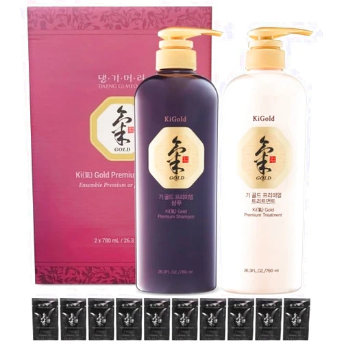 DAENG GI MEO RI - Ki Gold Premium Shampoo, Treatment, and Travel Pouch Set (10ml Pouch)