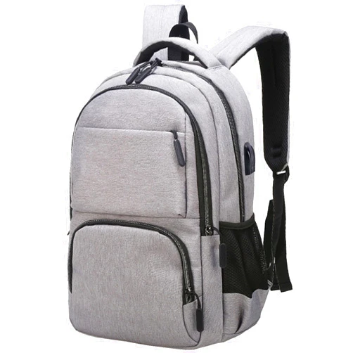 Vaupan Laptop Backpack, Business Travel Durable Backpack with USB Charging Headphone Port for Men & Women, Water Resistant College School Bookbag Computer Bag Gifts Fits 15.6 Inch Notebook (New Grey)