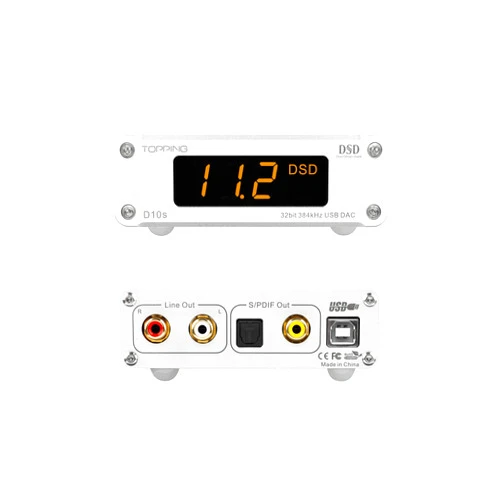 KGUSS Topping D10s Mini USB DAC CSS XMOS XU208 ES9038Q2M OPA2134 Audio Amplifier Decoder Sliver
