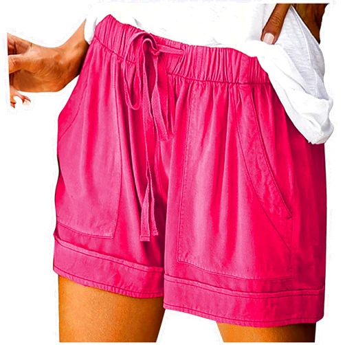JZANHGAS Running Shorts for Women,2024 Casual Fashion Summer Drawstring Shorts with Pockets Loose Elastic Waist Pants