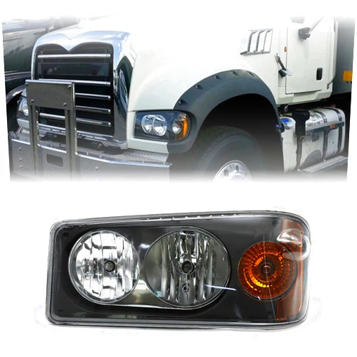 Sunhua Headlight Assembly Fit for Mack Granite GU713, Left Driver Side Headlight Assembly Both Sides Compatible with Select Mack Model