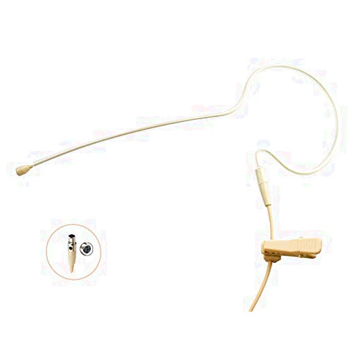 J K Pro Headset Headworn Single Earhook Microphone MIC-J S90 Compatible with Shure Wireless Transmitter