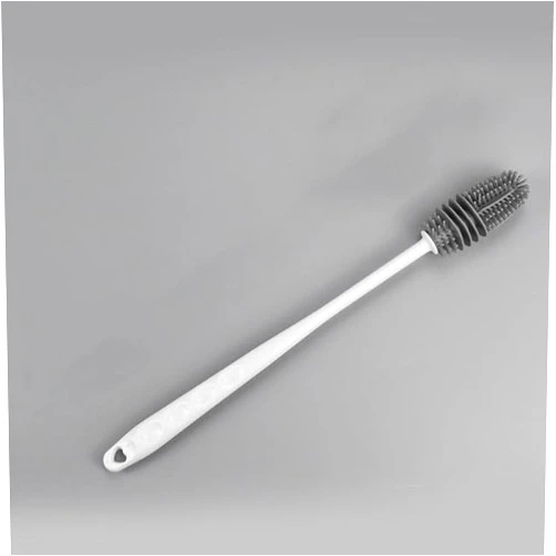 ASEANAO Silicone Bottle Cleaner Brush, Flexible, Long Handle - Water Bottle Cleaner, Baby Bottle Nipple Brush for Plastic & Glass, BPA-Free Dish Washing Brush (White)