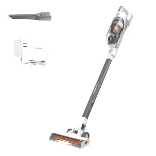 BLACK+DECKER POWERSERIES+ 20V MAX Cordless Stick Vacuum Cleaner with LED Floor Lights, Bagless, Lightweight, Cordless Vacuum Cleaners for Home, Up to 44 Minutes, Powerful Suction, Gray (BHFEA520J)