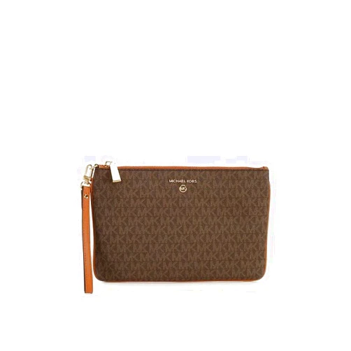 Michael Kors Jet Set Charm Large Top Zip Wristlet Brown/Acorn One Size