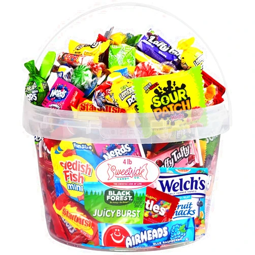 SWEETSIDE CANDY CO. Candy Variety Pack - 4LB Assorted Box - Gift for Birthday Party, Kids, College Students & Adults (4 Pound)