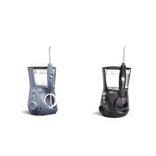 Waterpik Aquarius Water Flossers WP-667CD Gray and WP-662 Black with 10 Settings, 7 Tips, ADA Accepted
