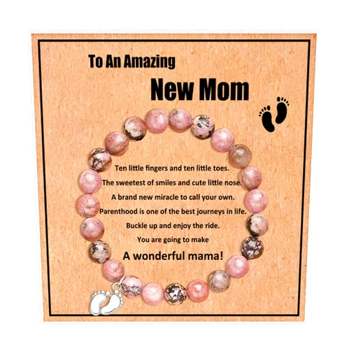 HOHOTANG New Mom Gifts for Women, Mom to Be Gifts for First Time Mom, Gifts for Pregnant Women, New Mother Jewelry Expecting Mother Gifts for Daughter Wife Friends Sister