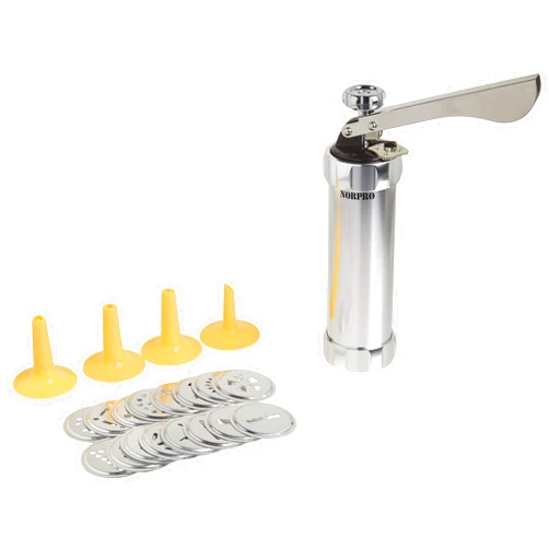 Norpro Deluxe Cookie Press with Icing Gun, 8.5in/21.5cm and holds 1.25c/10oz