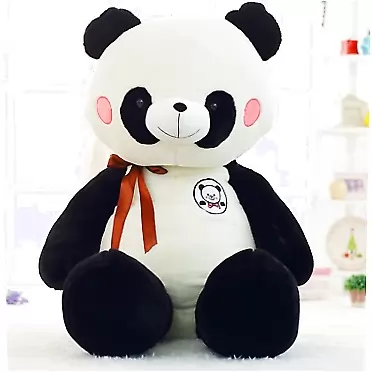 Oujppc Large Panda Plush Toy, Kawaii Panda Soft Plushiess, Animal Stuffed Dolls, Plushie for Children Birthday, 60Cm