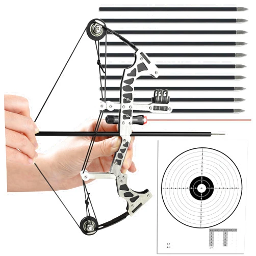 Generic Laser compound bow Stainless steel training bow Professional competition Outdoor sports Hunting Black