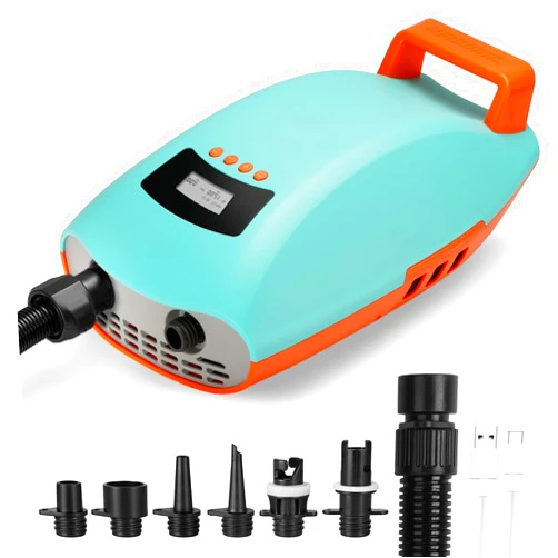 Swonder Seawolf Paddle Board Pump w/ 9000mAh Battery Powered, 2X Faster 20 PSI SUP Electric Air Pump w/Dual Cylinders, Dual Stage, Active Cooling System for Inflatable Paddleboard, Kayak