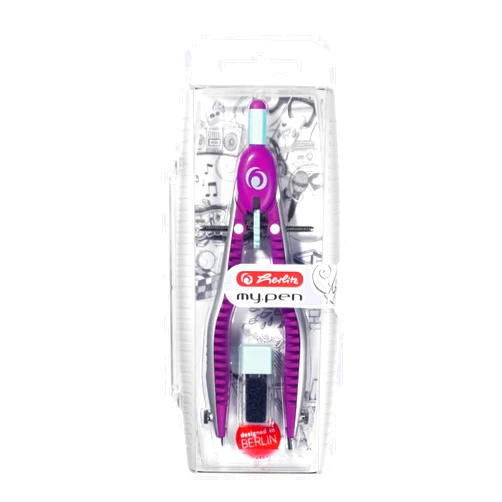 Herlitz My.Pen Quick-Set Compass - White/Pink