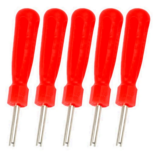 Senzeal 5Pcs Plastic Handle Car Valve Core Removal Single Head Tire Repair Tools