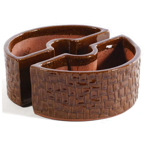 Alfresco Home Cobblestone Umbrella Planter, Terra Brown