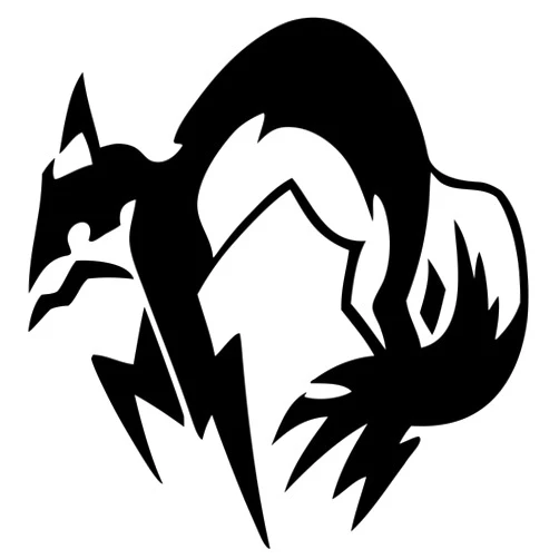 Faststicker Metal Gear Inspired Sticker Decal Kojira Foxhound Snake Car Window Wall Notebook Laptop Sticker Decal (Black, 4