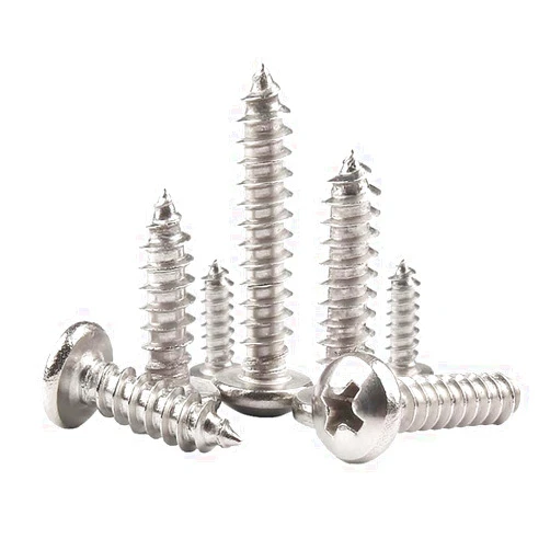 Aoktorkit 50 Pcs Self Tapping Screws, M4 x 16mm Multi Purpose Small Screw, 304 stainless steel, Phillips Pan Head Bolts for Wood, Drywall and Furniture
