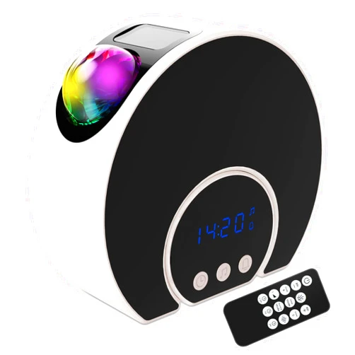 MRSCOZ Aurora Projection,3 in 1 RGB Music Aurora Projector Night Light with Bluetooth Speaker and White Noise, Timer, Moon Projection for Baby Kids Adults Bedroom/Game Room/Party/Home Decor (White)